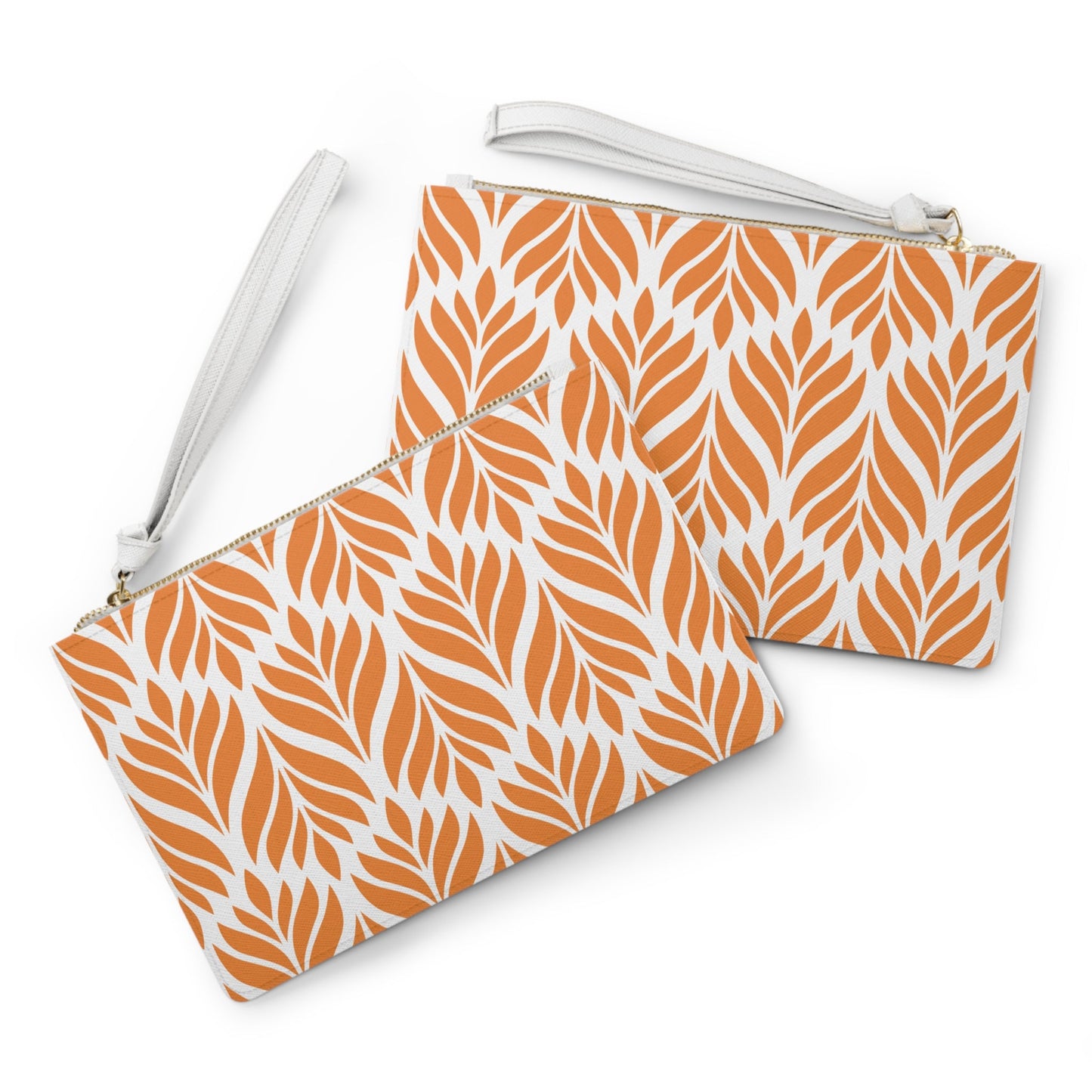 Clutch Bag | Orange & White | Palm