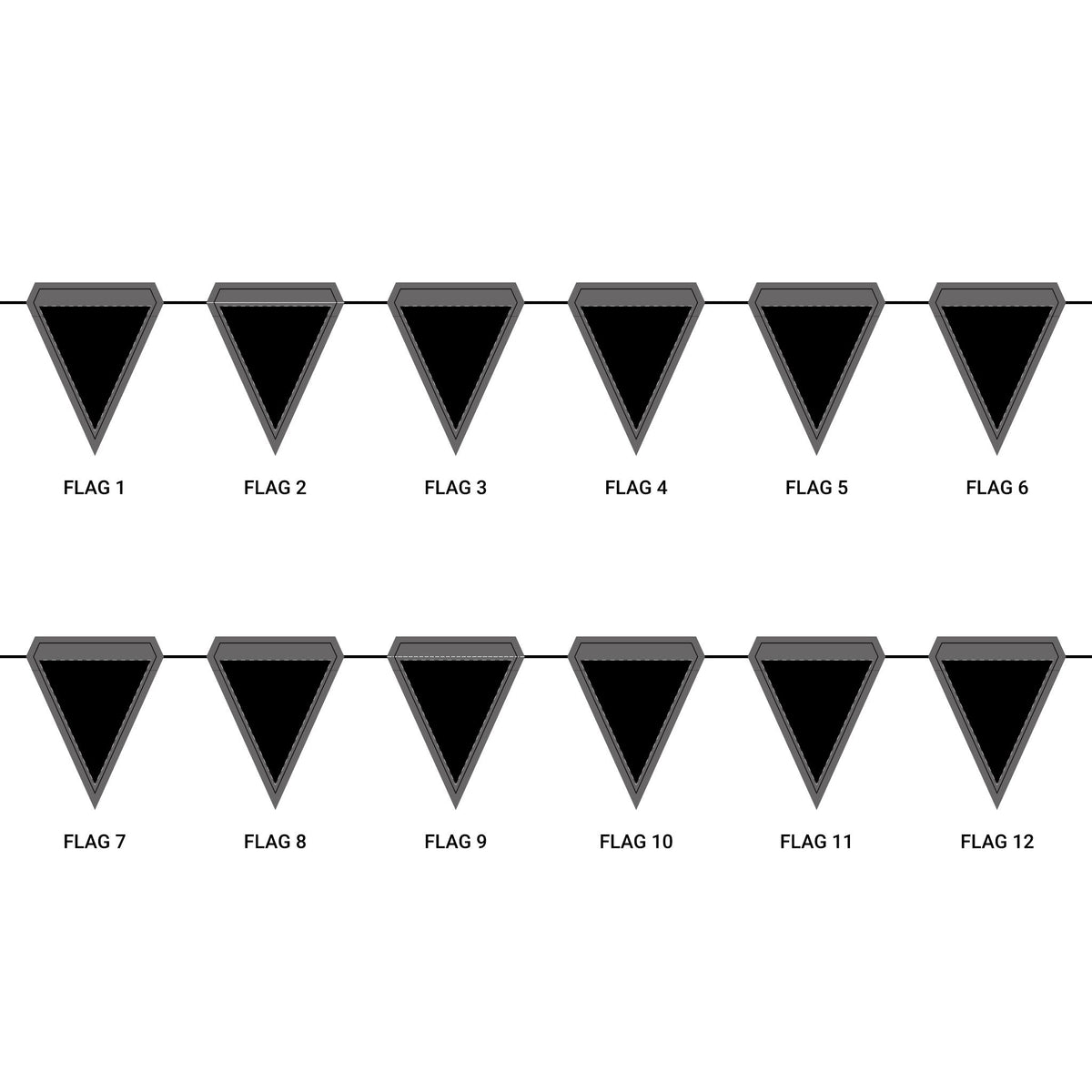 Flag Garland | Columbia, South Carolina | Dark (Blue)