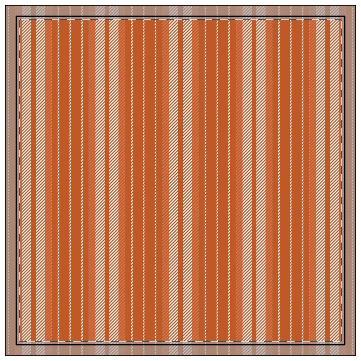 Napkins | Dark Orange & White | Stripe
