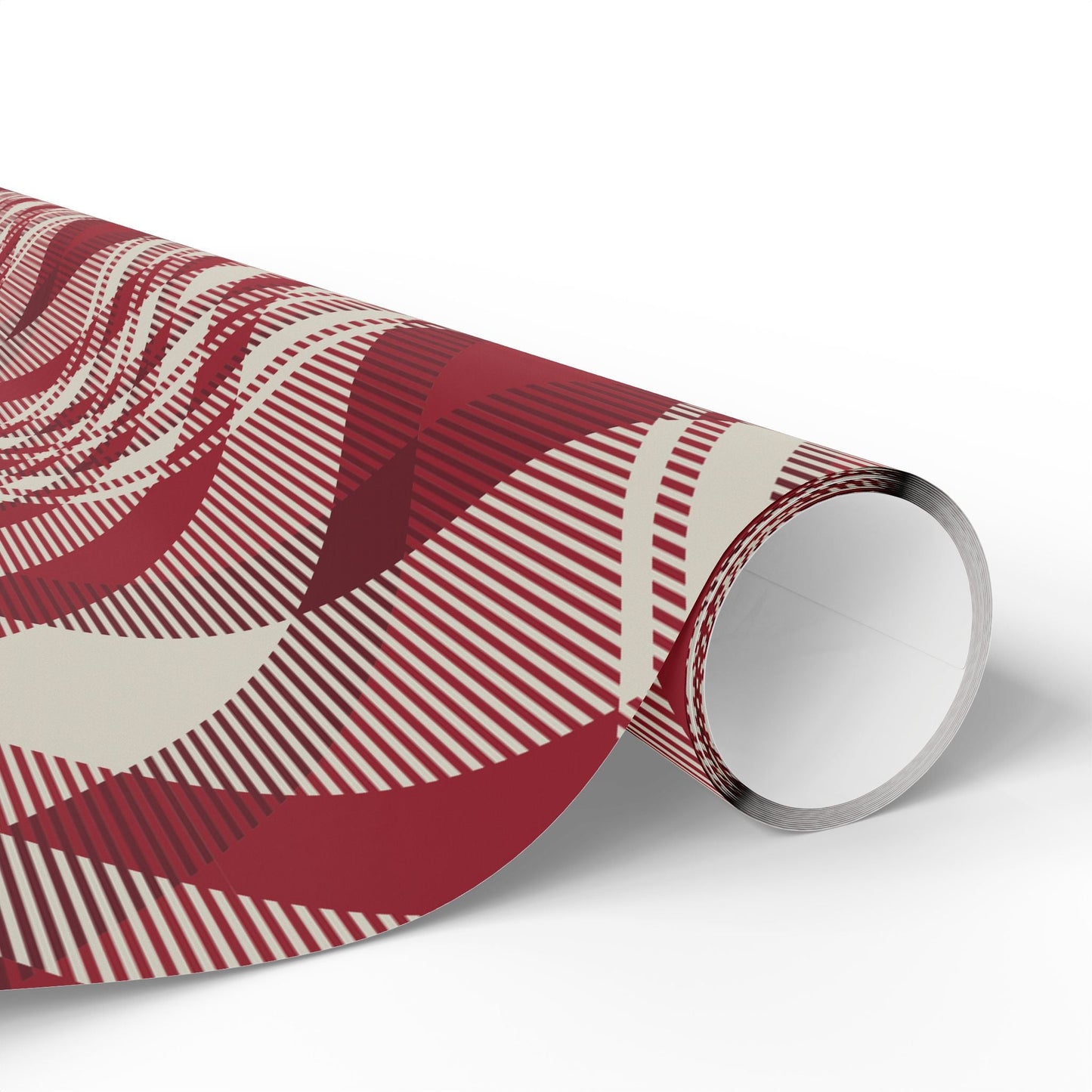 Gift Wrap | Maroon & White | Tartan
