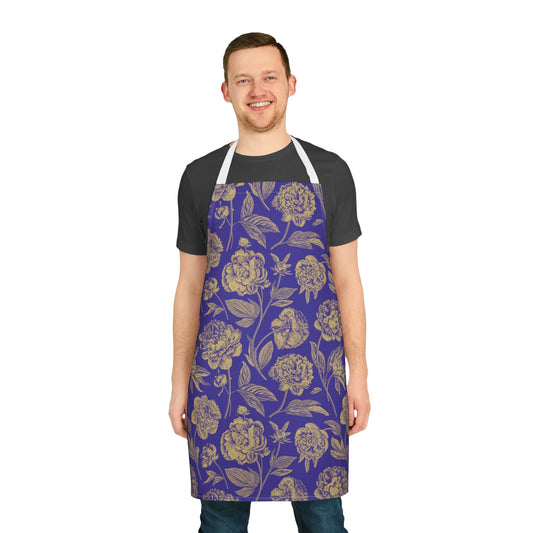 Apron | Purple & Gold | Peony