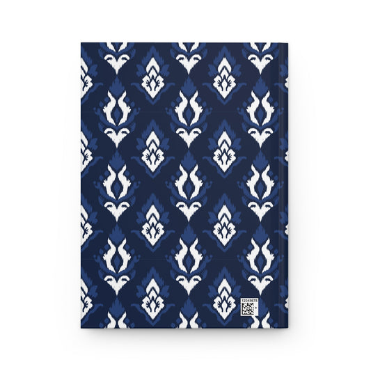 Hardcover Journal | Navy & White | Ikat