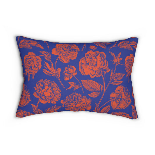 Pillow | Bright Blue & Orange | Peony