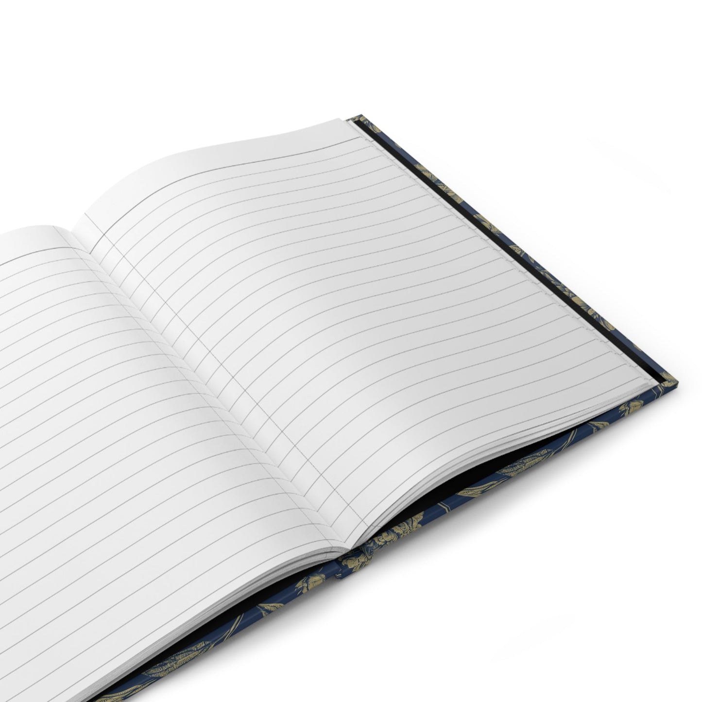 Hardcover Journal | Blue & Gold | Peony