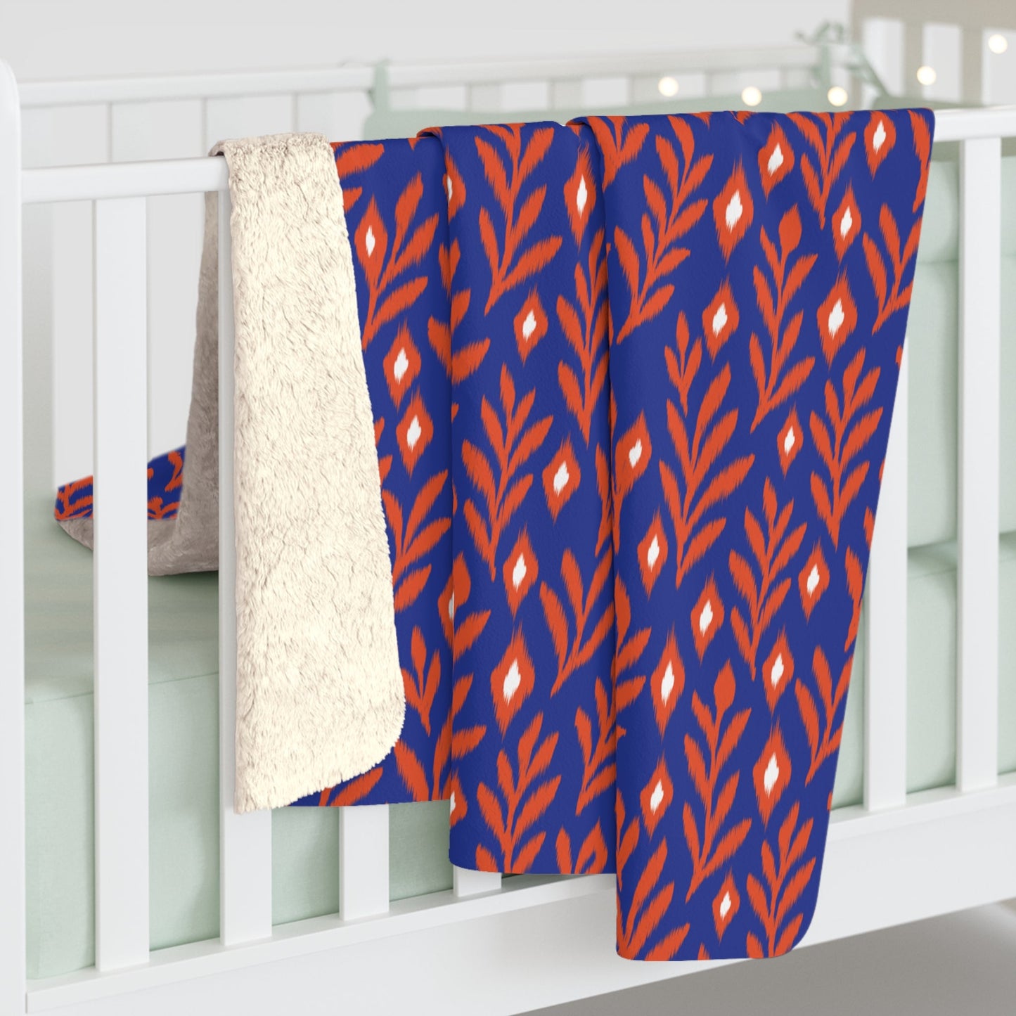 Sherpa Blanket | Bright Blue & Orange | Laurel