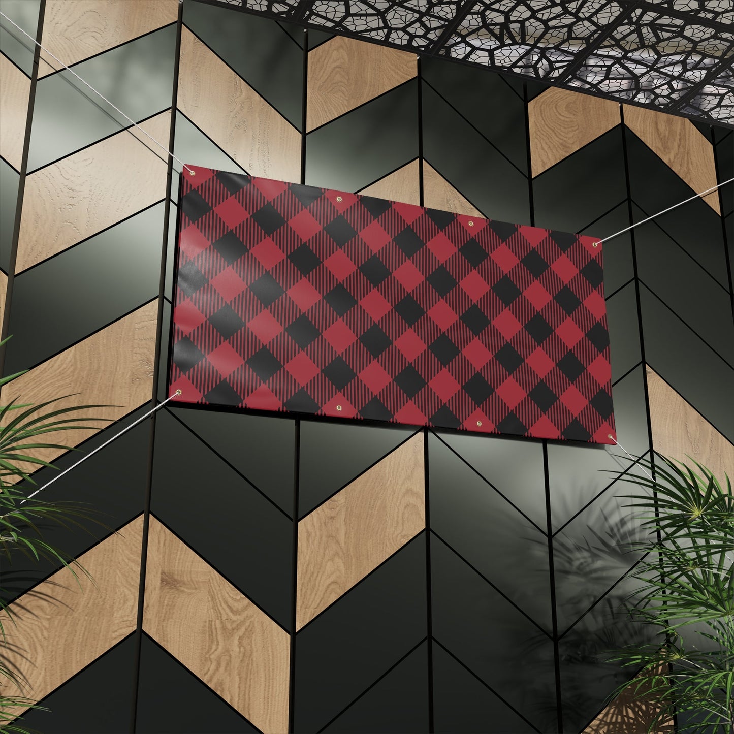 Banner | Red & Black | Gingham