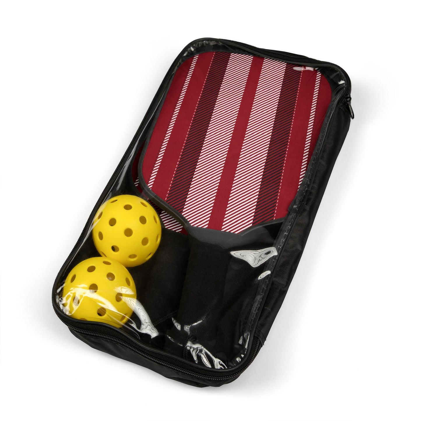Pickleball Paddle Kit | Red & Black | Stripe