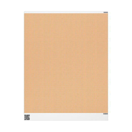Gift Wrap | Orange & White | Houndstooth