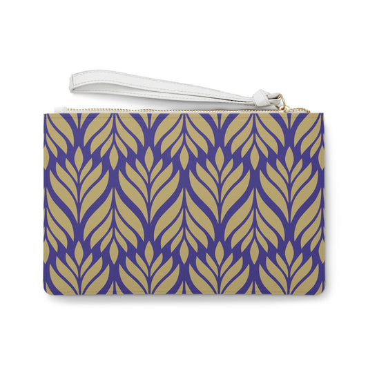 Clutch Bag | Purple & Gold | Palm