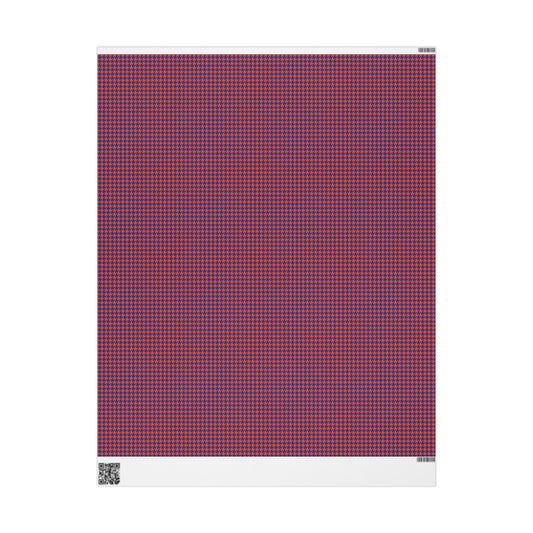 Gift Wrap | Bright Blue & Orange | Houndstooth