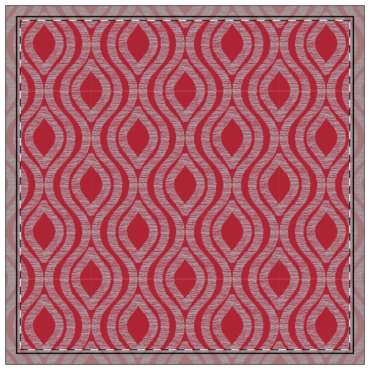 Napkins | Red & Gray | Ogee