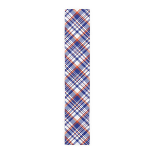 Table Runner | Bright Blue & Orange | Tartan