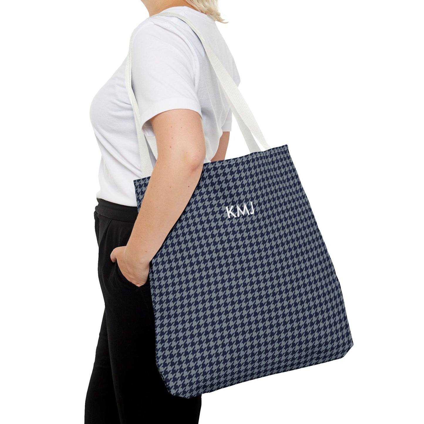 Totes - Personalized | Navy & White | Houndstooth