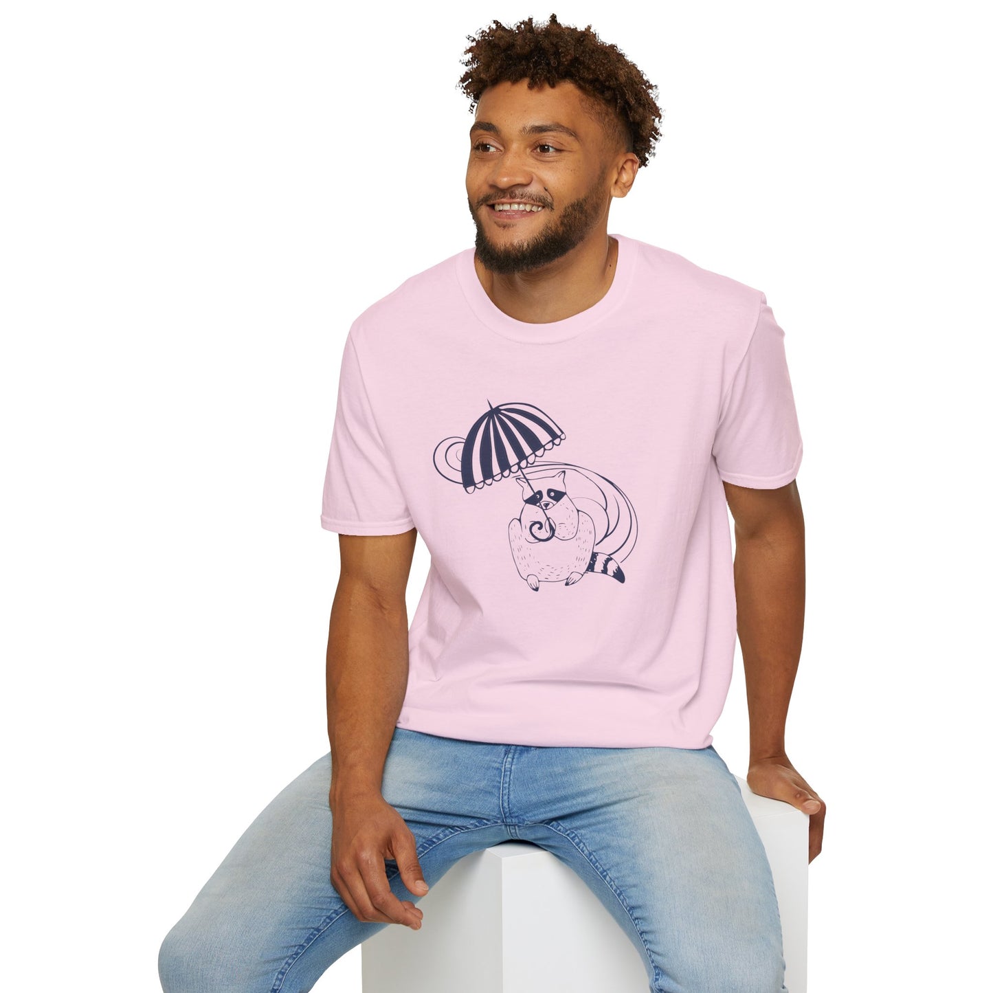NYP Adult Tee | Raccoon Umbrella