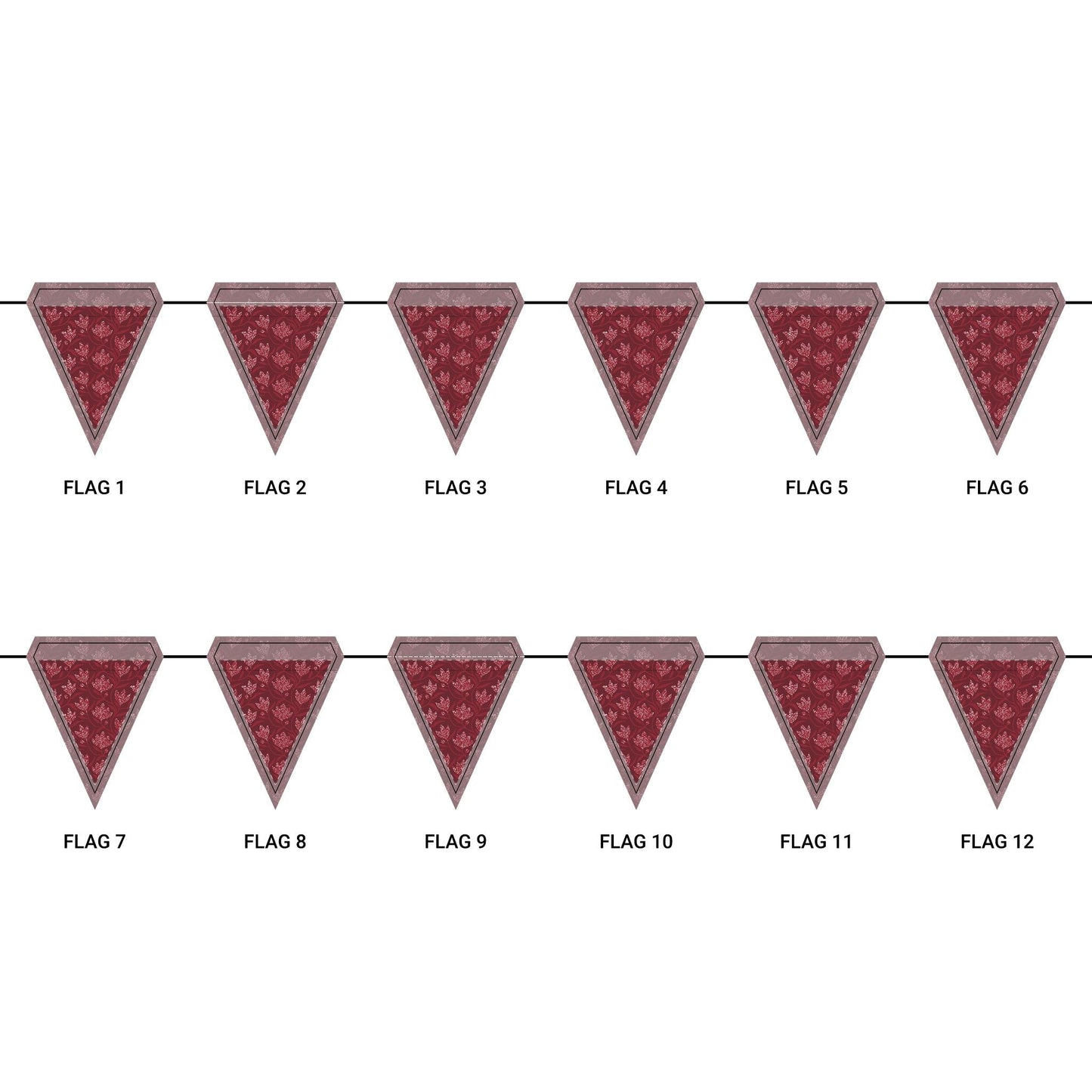 Flag Garland | Maroon & White | Magnolia