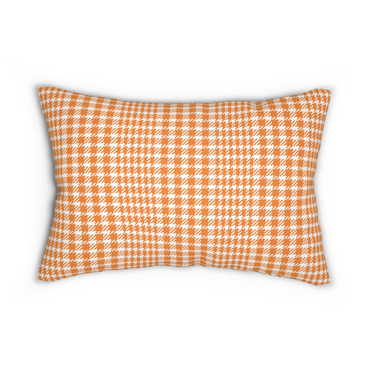 Pillow | Orange & White | Tweed