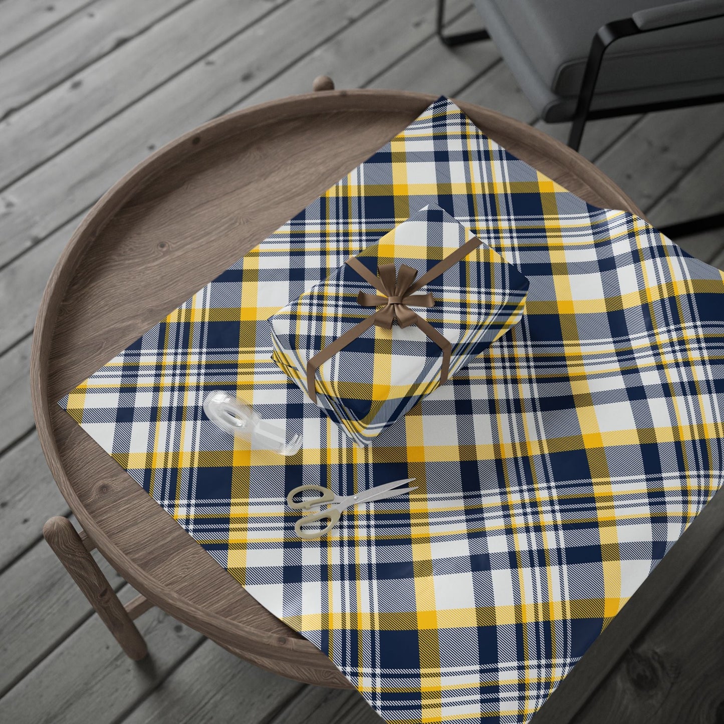Gift Wrap | Yellow & Blue | Tartan