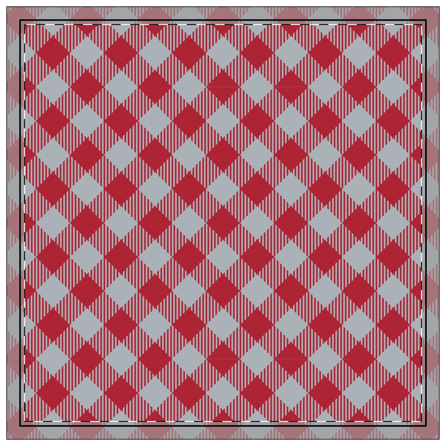 Napkins | Red & Gray | Gingham