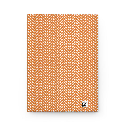 Journal | Orange & White | Herringbone