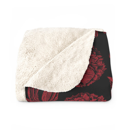 Sherpa Fleece Blanket | Athens, Georgia | Peony
