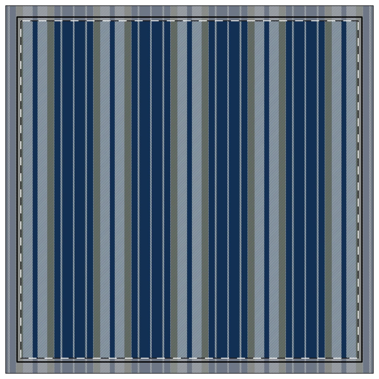 Napkins | Blue & Gold | Stripe