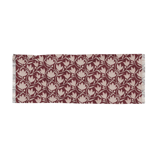 Scarf | Maroon & White | Magnolia