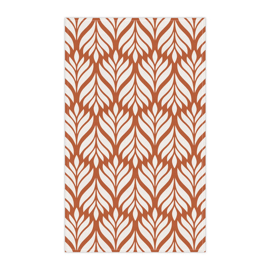 Tea Towels | Dark Orange & White | Palm