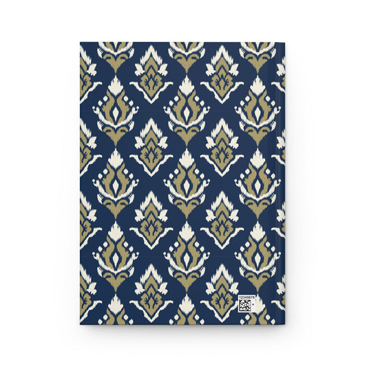 Hardcover Journal | Blue & Gold | Ikat