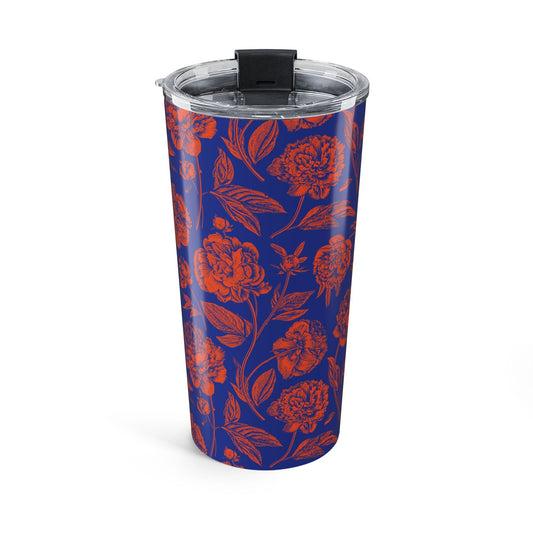 Tumbler | Bright Blue & Orange | Peony