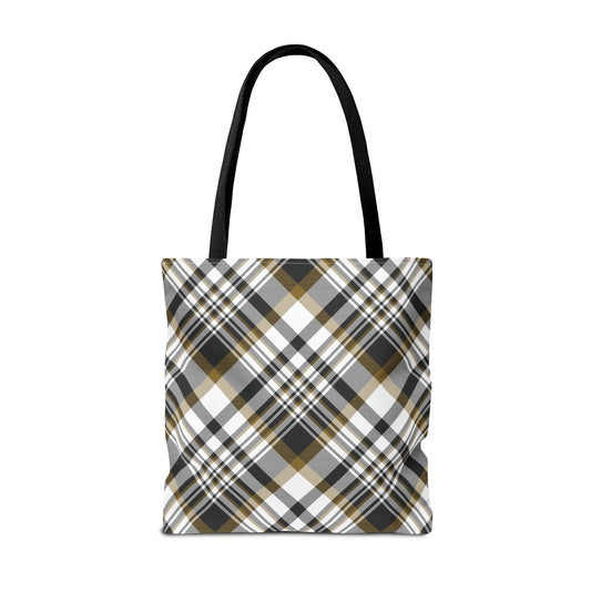 Tote Bag | Black & Gold | Tartan