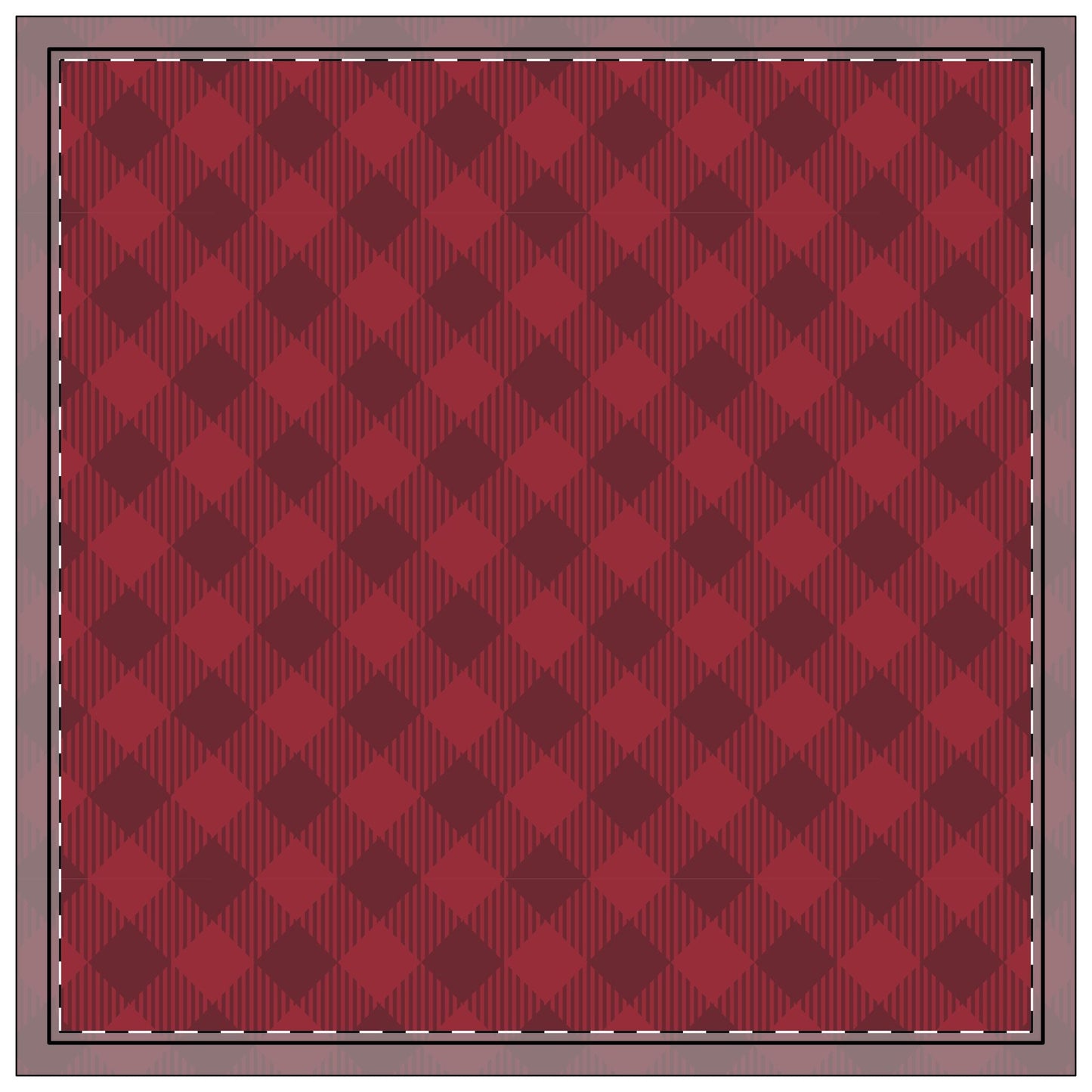 Napkin 4-set | Maroon & White | Gingham