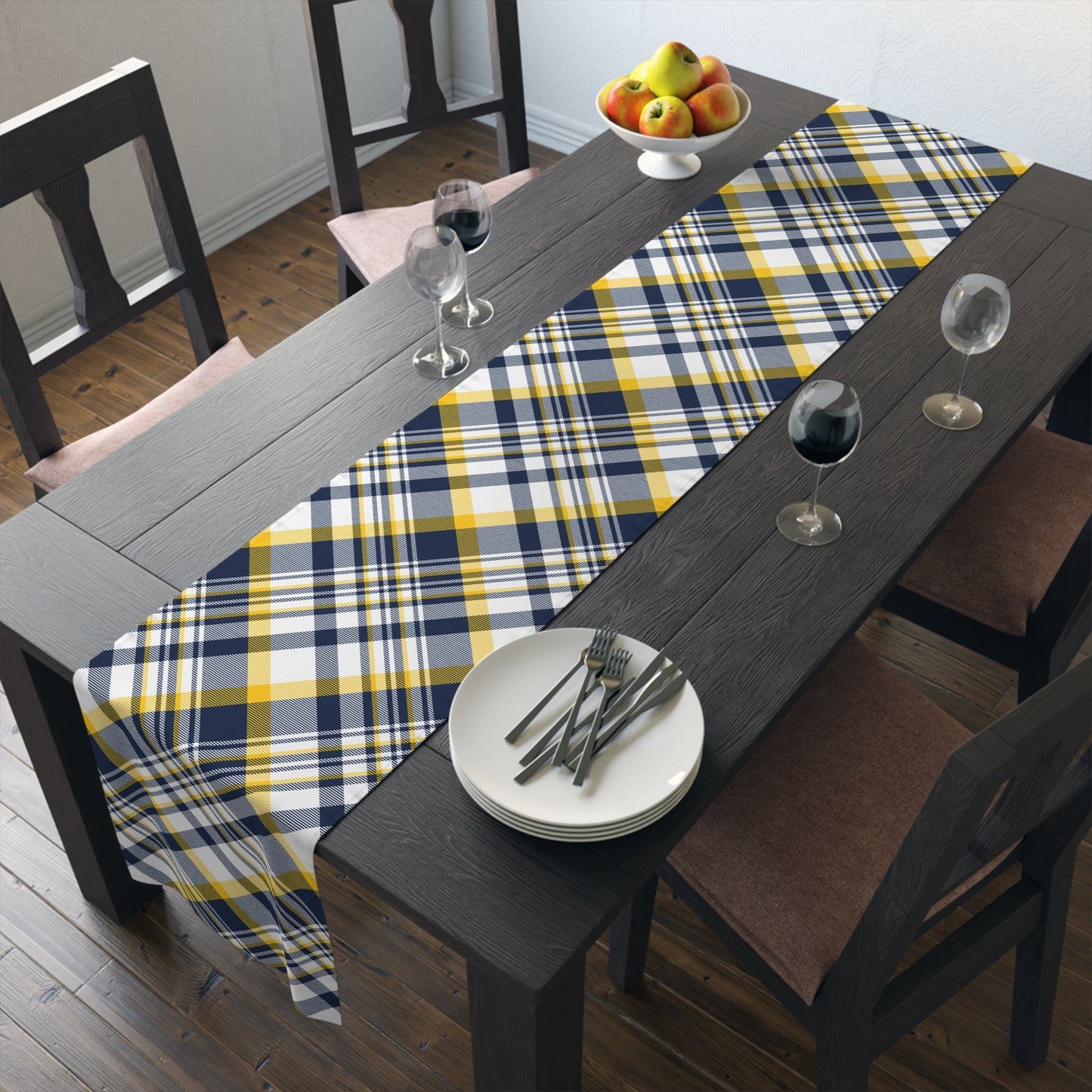 Table Runner | Yellow & Blue | Tartan