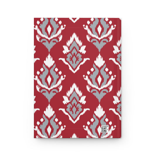 Journal | Red & Gray | Ikat