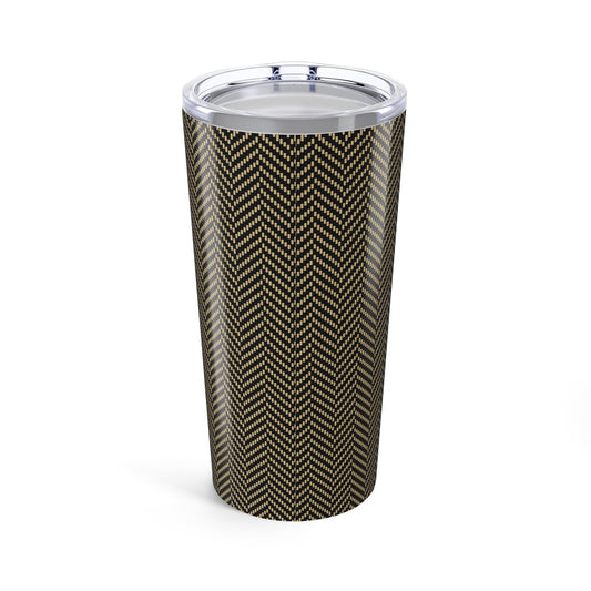 Tumbler | Black & Gold | Herringbone