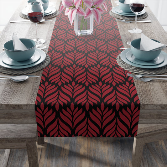 Table Runner | Red & Black | Palm