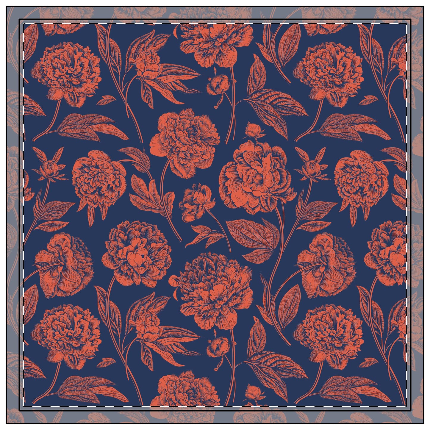 Napkin 4-set | Charlottesville, Virginia | Peony