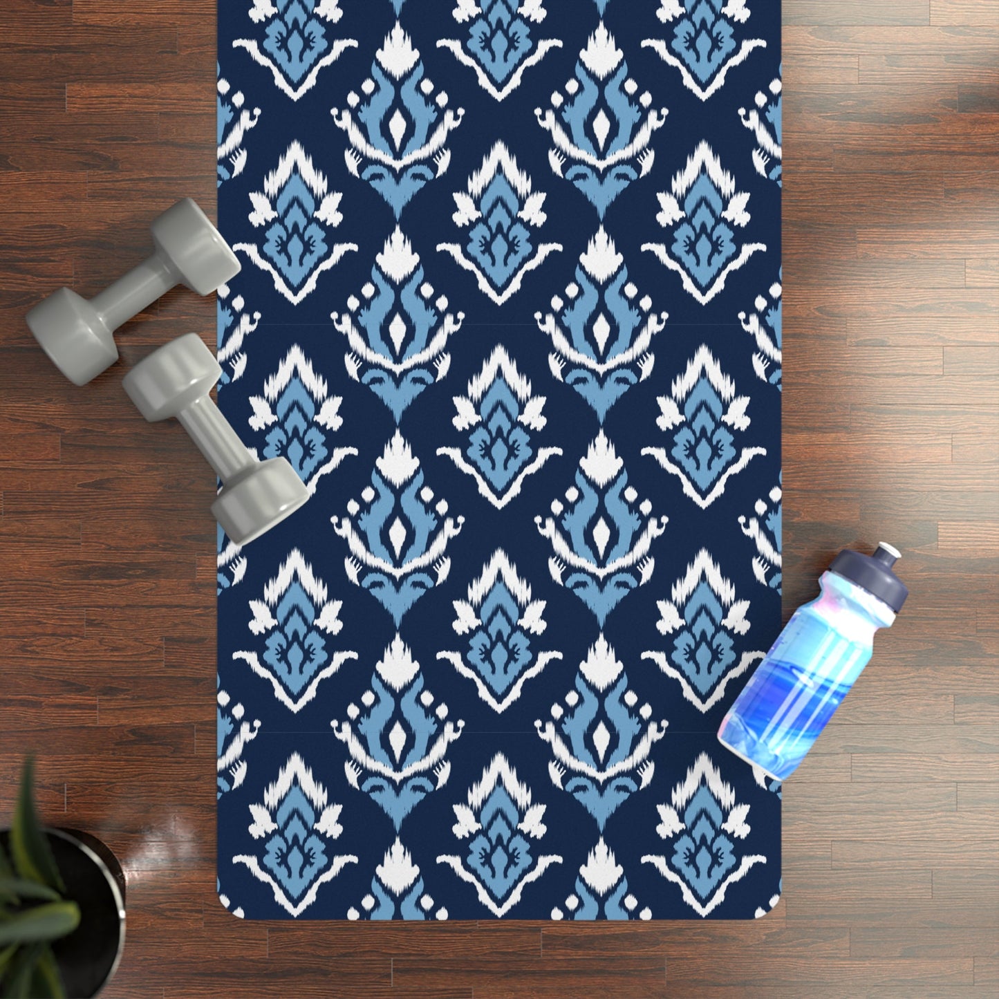 Yoga Mat | Light Blue & White | Ikat