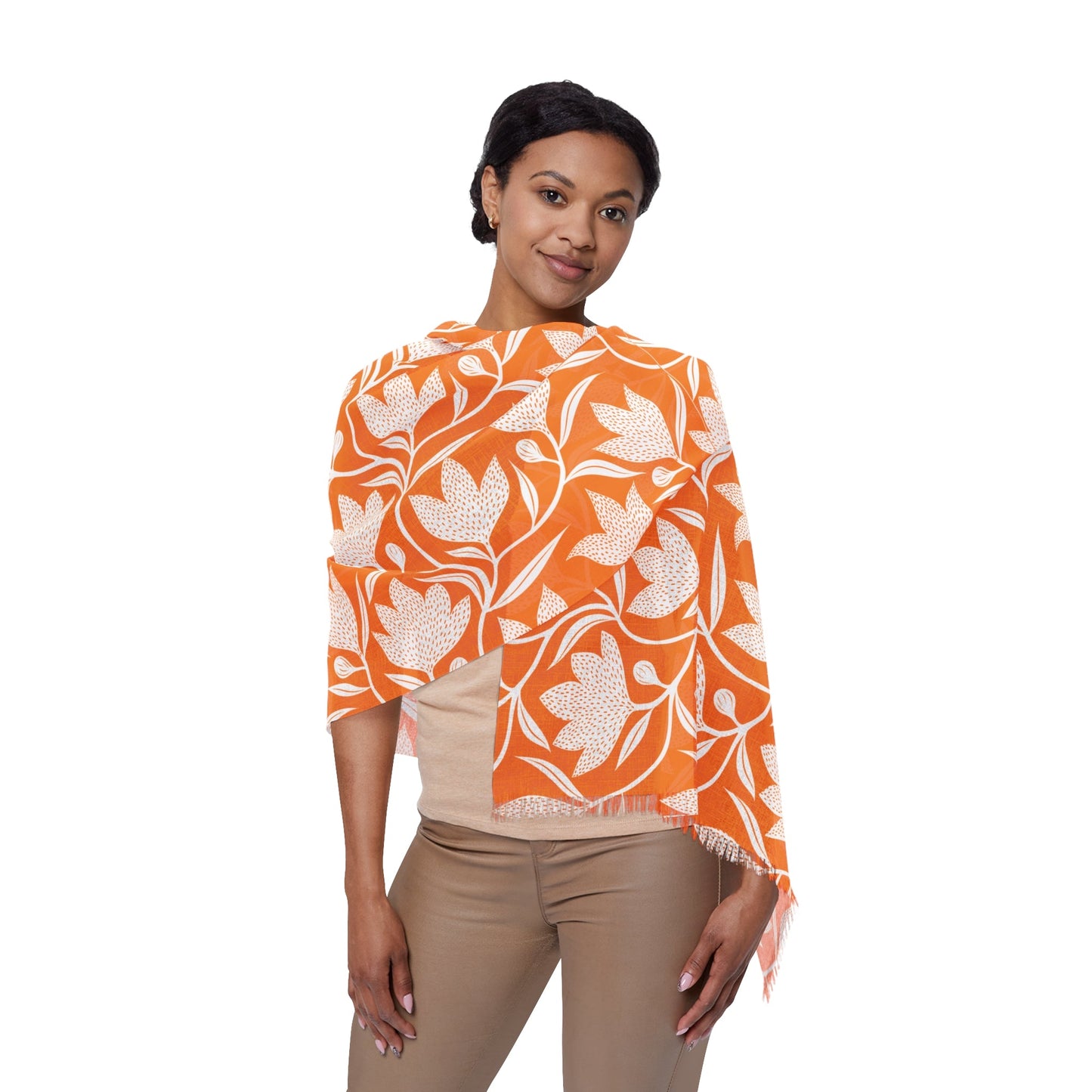 Scarf | Orange & White | Magnolia