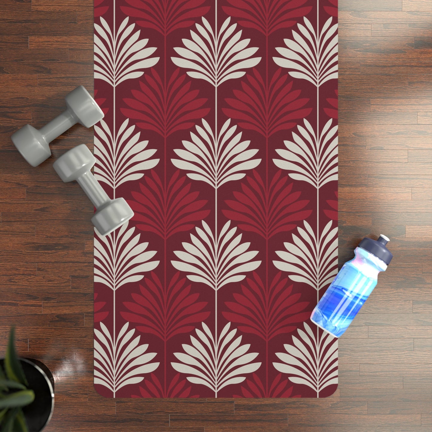 Yoga Mat | Maroon & White | Deco