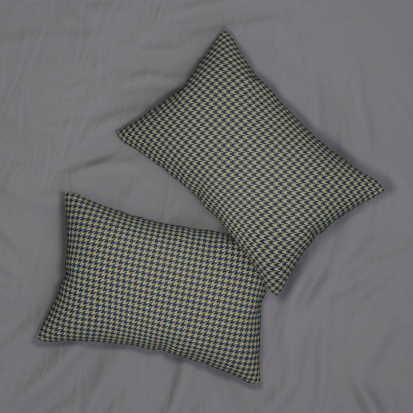 Pillow | Blue & Gold | Houndstooth