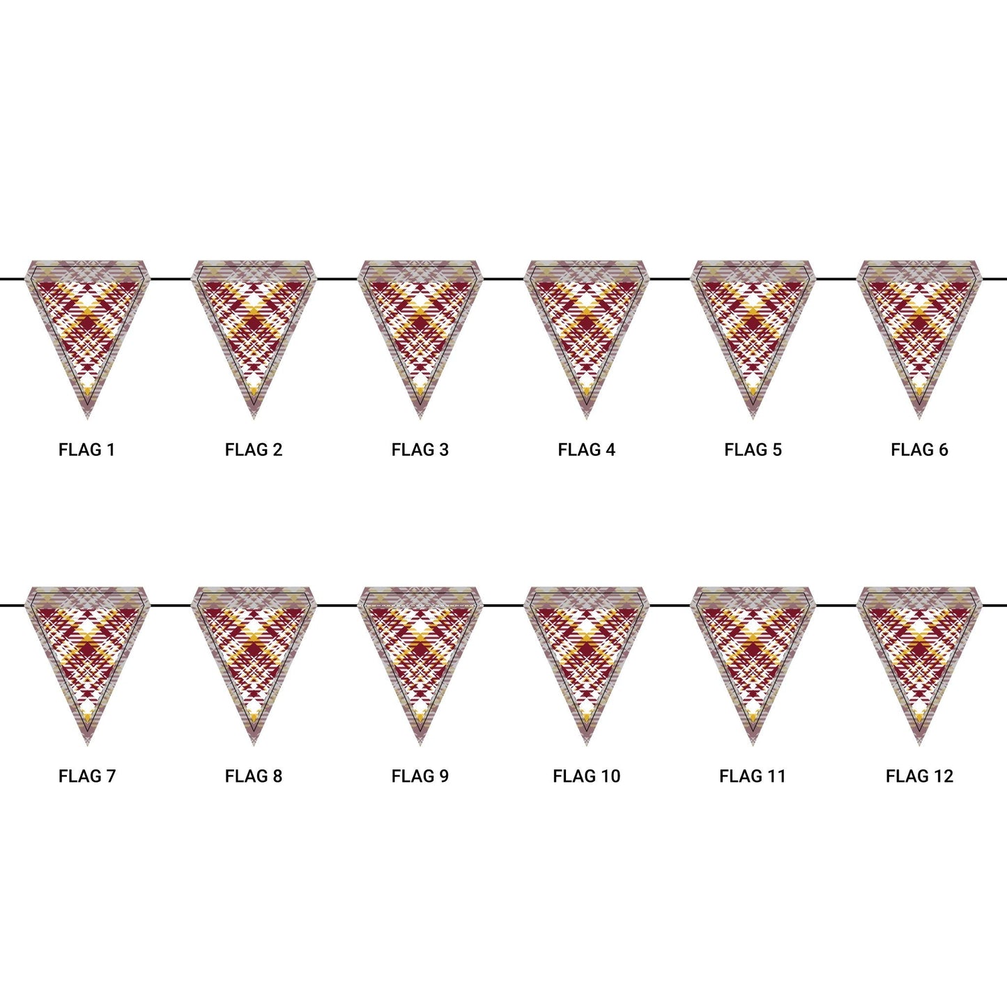 Flag Garland | Red & Yellow | Tartan