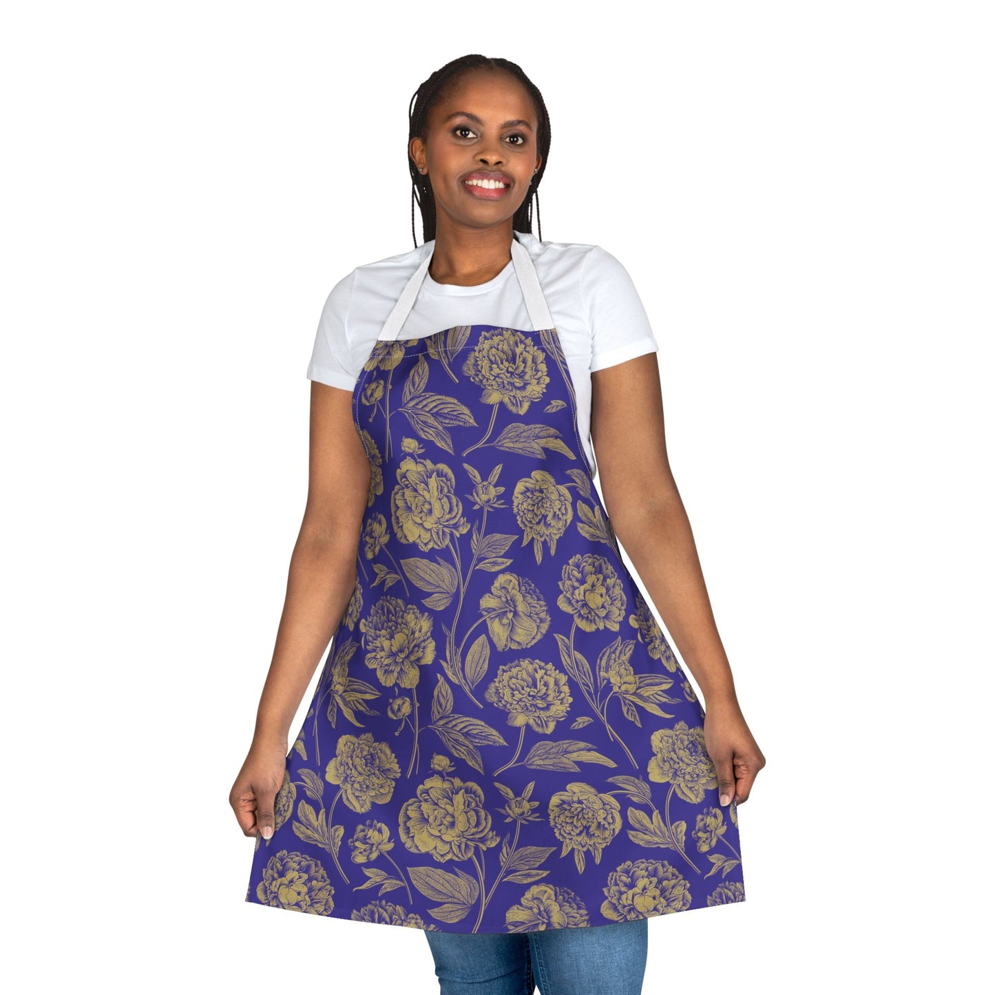 Apron | Purple & Gold | Peony