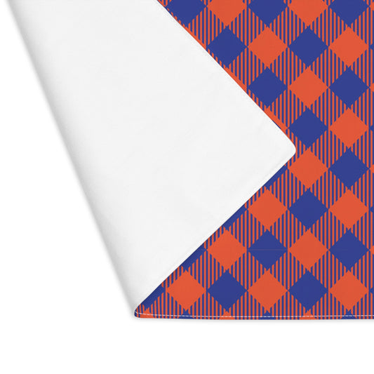 Placemat | Bright Blue & Orange | Gingham