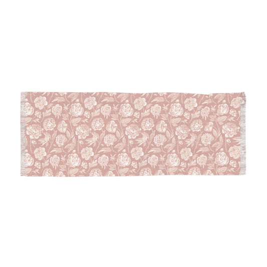 Scarf | Dark Orange & White | Peony