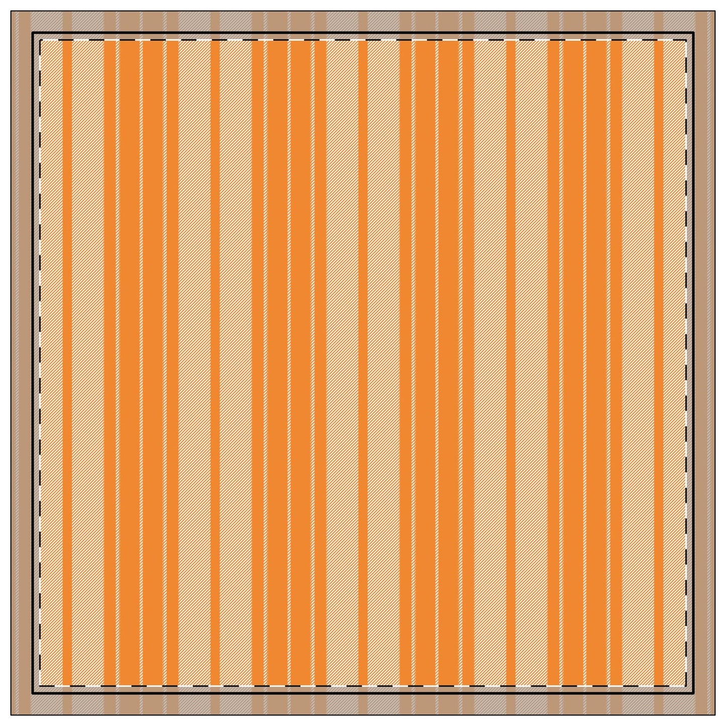 Napkins | Orange & White | Stripe