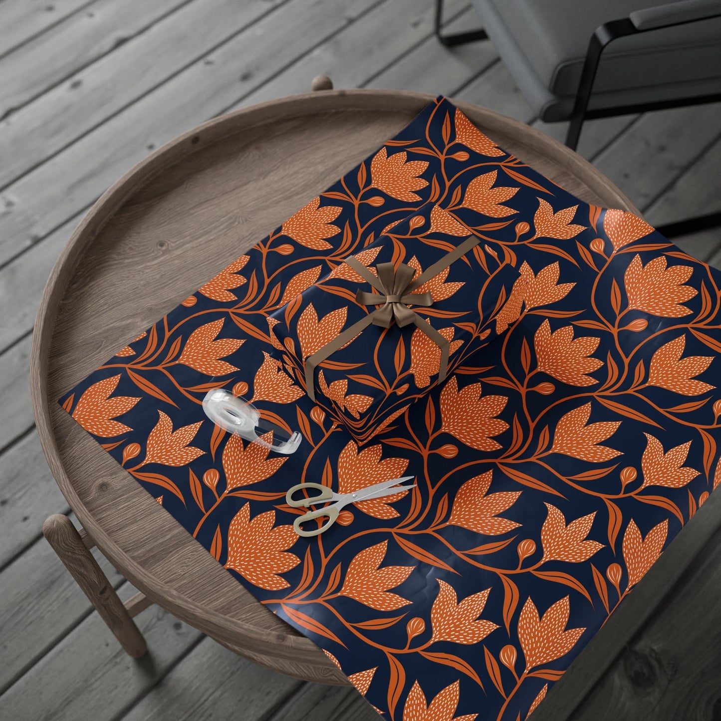 Gift Wrap | Orange & Blue | Magnolia