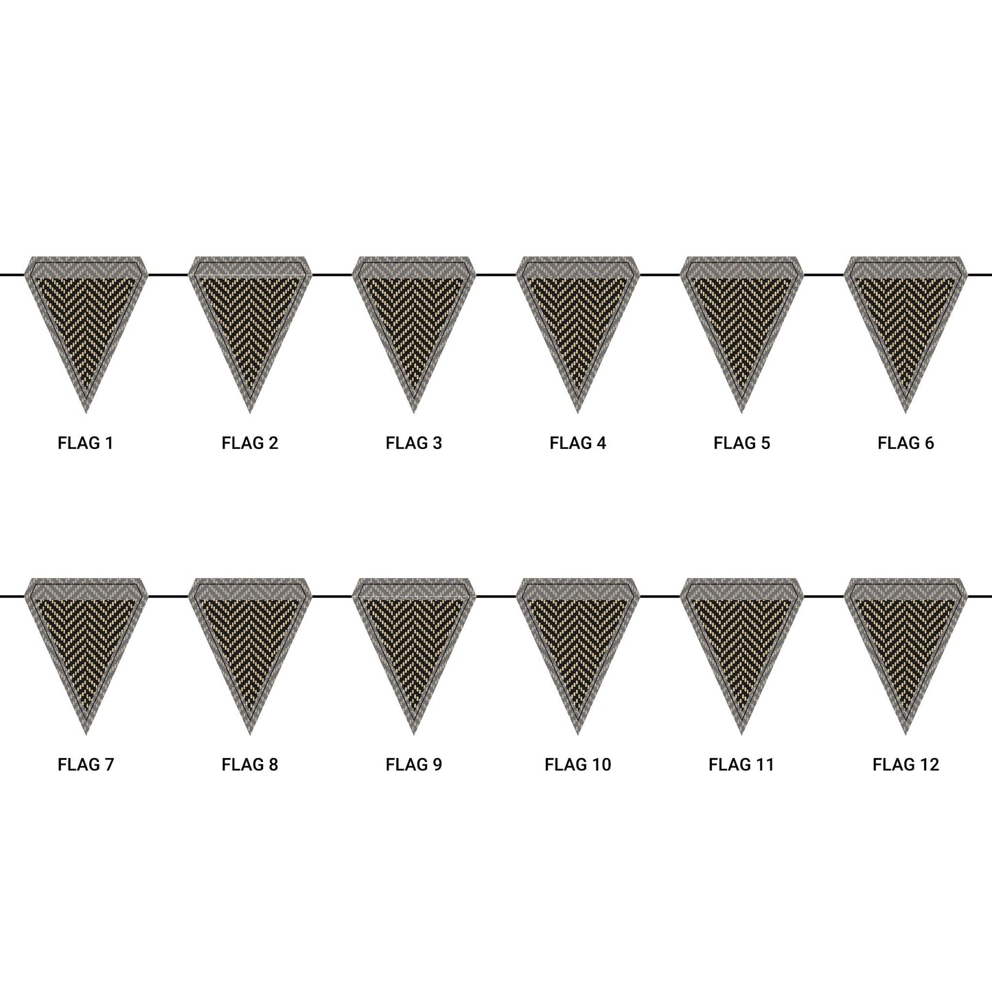 Flag Garland | Winston Salem, North Carolina | Herringbone