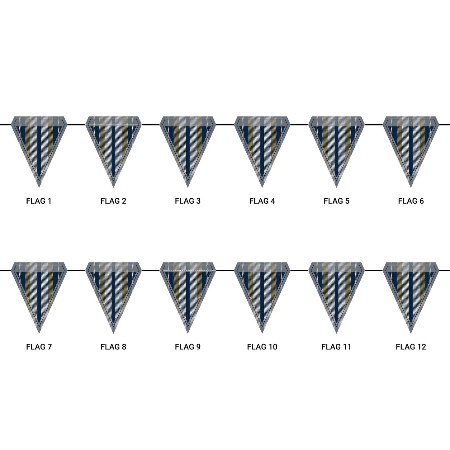 Flag Garland | Notre Dame, Indiana | Stripe