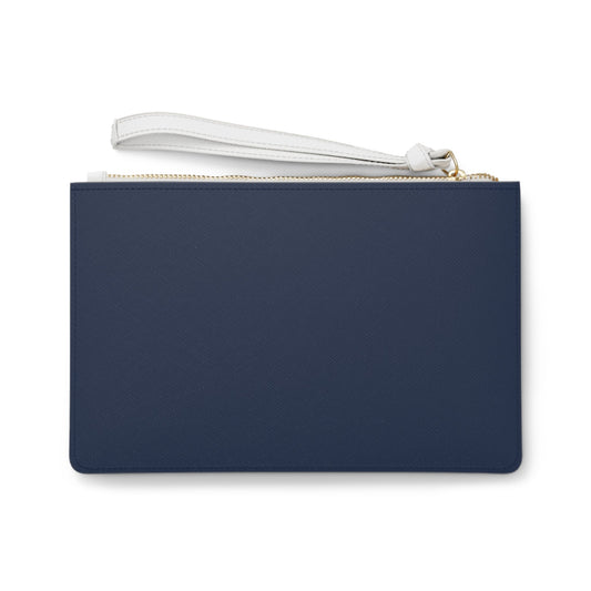 Clutch Bag | Light Blue & White | Dark