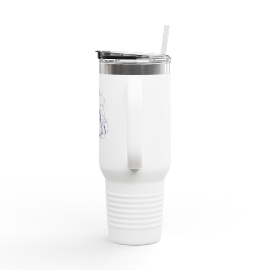 NYP 40oz Insulated Travel Mug with Handle | Caterpillar Symphony